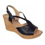 Sandale dama negre din piele naturala cu platforme de 8.5cm BVS45N
