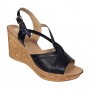 Sandale dama negre din piele naturala cu platforme de 8.5cm BVS45N