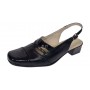 Sandale dama negre din piele naturala cu toc de 4cm SB3N