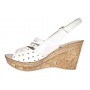 Sandale dama din piele naturala cu platforme de 8.5 cm Alb Floral BVS46XAF
