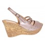 Sandale dama din piele naturala cu platforme de 8.5 cm Nude BVS46NUDL