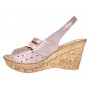 Sandale dama din piele naturala cu platforme de 8.5 cm Nude BVS46NUDL