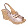 Sandale dama din piele naturala cu platforme de 8.5 cm Nude BVS46NUDL