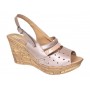 Sandale dama din piele naturala cu platforme de 8.5 cm Nude BVS46NUDL