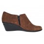 Botine dama din piele naturala intoarsa Maro Brun cu platforme de 5 cm - Mira Velur 