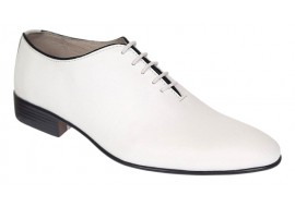 Pantofi barbati albi eleganti din piele naturala Elion - 024AN