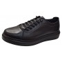 Pantofi sport-casual barbati din piele naturala culoare neagra DeSuceava RSY01N