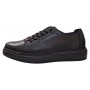Pantofi sport-casual barbati din piele naturala culoare neagra DeSuceava RSY01N