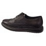 Pantofi Brogue Derby Casual-Eleganti barbati din piele naturala culoare neagra DeSuceava RSY02N