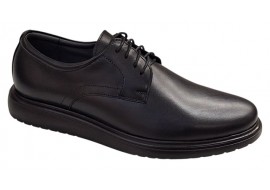 Pantofi casual barbati din piele naturala de culoare neagra DeSuceava RSY03N