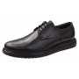 Pantofi casual barbati din piele naturala de culoare neagra DeSuceava RSY03N