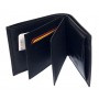 Portofel barbati din piele naturala, negru, 11 x 9 cm, CK591N