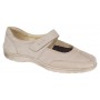 Pantofi dama Med-Line Ultra Confort din piele naturala bufo cu bareta BRD214BEJ