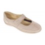 Pantofi dama Med-Line Ultra Confort din piele naturala bufo cu bareta BRD214BEJ