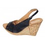 Sandale dama din piele naturala cu platforme de 10cm Negru Floral BVS47XN