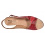 Sandale dama din piele naturala cu platforme de 10cm Rosu BVS47XR