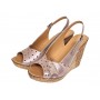 Sandale dama din piele naturala cu platforme de 10cm Nude Floral BVS47XNUDE
