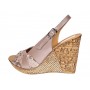 Sandale dama din piele naturala cu platforme de 10cm Nude Floral BVS47XNUDE
