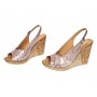 Sandale dama din piele naturala cu platforme de 10cm Nude Floral BVS47XNUDE