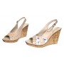 Sandale dama din piele naturala cu platforme de 10cm Bej Color BVS47XBF
