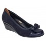 Pantofi dama casual din piele naturala intoarsa velur P1761BLM