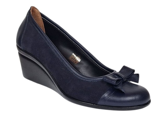 Pantofi dama casual din piele naturala intoarsa velur P1761BLM