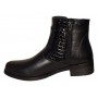 Ghete dama din piele naturala, cu fermoar, negre, IMBLANITE - 23