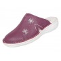 Saboti medicali femei, Magenta din piele naturala box, Med-Line BR298MAGENTA