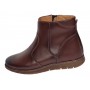 Ghete barbati casual din piele naturala maro cu fermoar imblanite GF1204YANIS