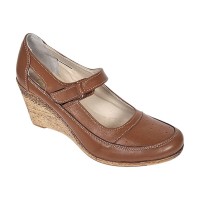 Marimea 38 Pantofi dama cu platforma din piele naturala maro box P9154MBOX1