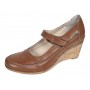 Pantofi dama cu platforma din piele naturala maro box P9154MBOX1