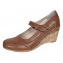 Pantofi dama cu platforma din piele naturala maro box P9154MBOX1