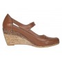 Pantofi dama cu platforma din piele naturala maro box P9154MBOX1