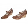 Pantofi dama cu platforma din piele naturala maro box P9154MBOX1