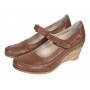 Pantofi dama cu platforma din piele naturala maro box P9154MBOX1