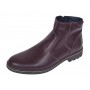 Ghete barbati casual din piele naturala cu fermoar imblanite GKR115VIS