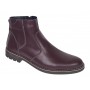 Ghete barbati casual din piele naturala cu fermoar imblanite GKR115VIS