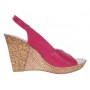Sandale dama din piele naturala cu platforme de 10cm Roz Floral BVS47IVR