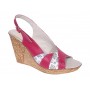 Sandale dama din piele naturala cu platforme de 10cm Roz Floral BVS47IVR
