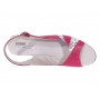 Sandale dama din piele naturala cu platforme de 10cm Roz Floral BVS47IVR