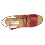 Sandale dama din piele naturala cu platforme de 8.5 cm Rosu BVS46XR