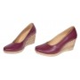 Pantofi dama casual din piele naturala cu platforma de 7 cm MARA GRENA