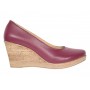 Pantofi dama casual din piele naturala cu platforma de 7 cm MARA GRENA