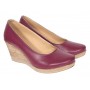 Pantofi dama casual din piele naturala cu platforma de 7 cm MARA GRENA
