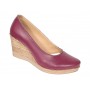 Pantofi dama casual din piele naturala cu platforma de 7 cm MARA GRENA