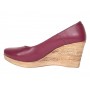 Pantofi dama casual din piele naturala cu platforma de 7 cm MARA GRENA
