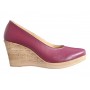 Pantofi dama casual din piele naturala cu platforma de 7 cm MARA GRENA