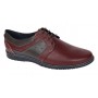 Pantofi barbati casual din piele naturala Visiniu Gri GK1VG