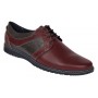 Pantofi barbati casual din piele naturala Visiniu Gri GK1VG