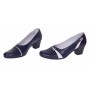Pantofi dama eleganti piele naturala Mara Bleumarin - Alb P36BLA